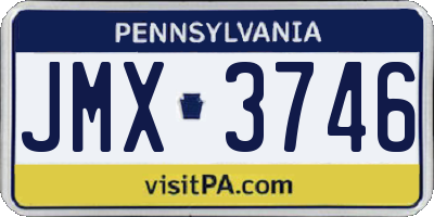 PA license plate JMX3746