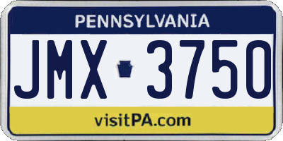 PA license plate JMX3750