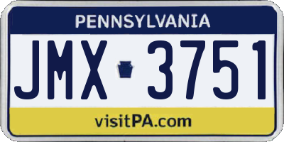 PA license plate JMX3751