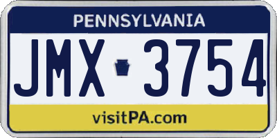PA license plate JMX3754