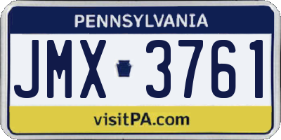 PA license plate JMX3761