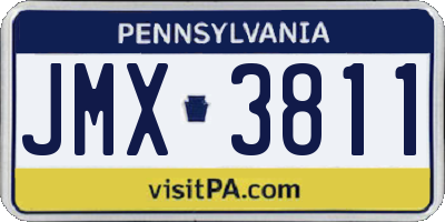 PA license plate JMX3811