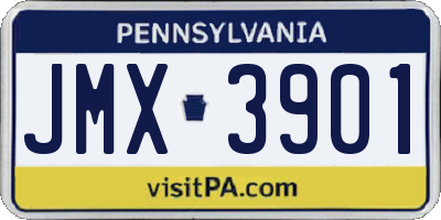 PA license plate JMX3901