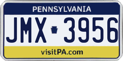 PA license plate JMX3956