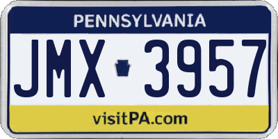 PA license plate JMX3957