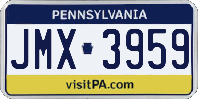 PA license plate JMX3959