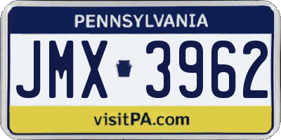 PA license plate JMX3962