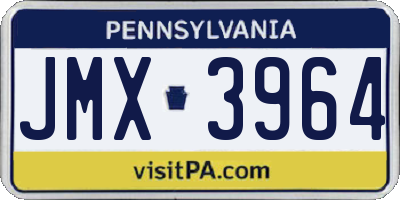 PA license plate JMX3964