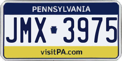 PA license plate JMX3975