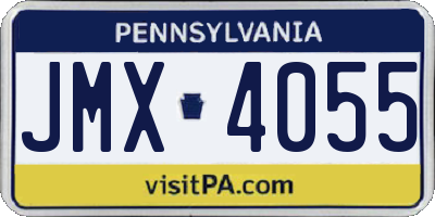 PA license plate JMX4055