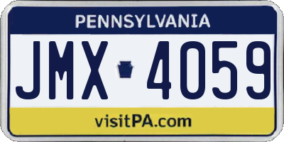 PA license plate JMX4059