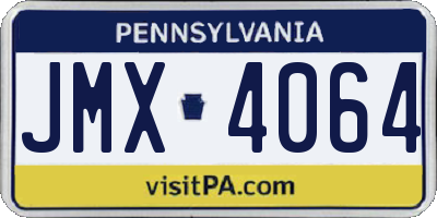 PA license plate JMX4064