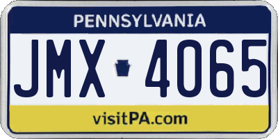 PA license plate JMX4065
