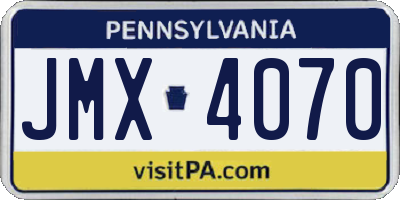 PA license plate JMX4070