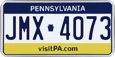 PA license plate JMX4073