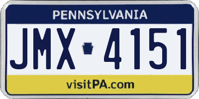 PA license plate JMX4151