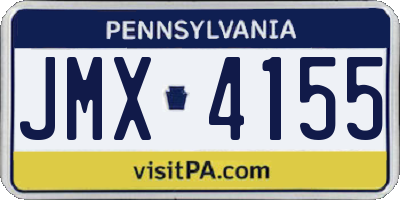 PA license plate JMX4155