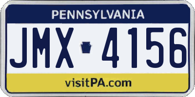 PA license plate JMX4156