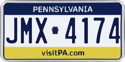 PA license plate JMX4174