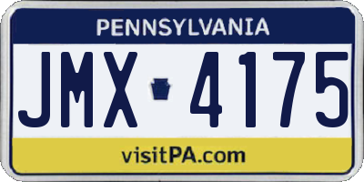 PA license plate JMX4175