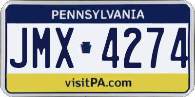 PA license plate JMX4274