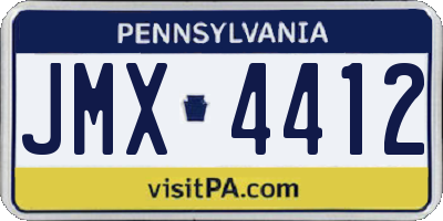 PA license plate JMX4412