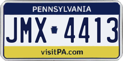 PA license plate JMX4413