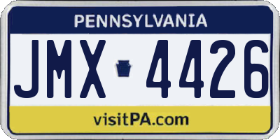PA license plate JMX4426
