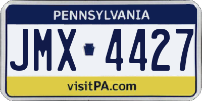 PA license plate JMX4427