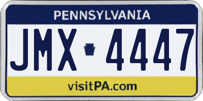PA license plate JMX4447