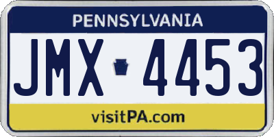 PA license plate JMX4453