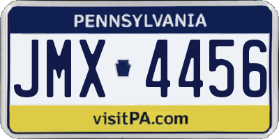 PA license plate JMX4456