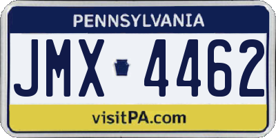 PA license plate JMX4462