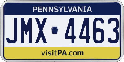 PA license plate JMX4463