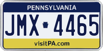 PA license plate JMX4465