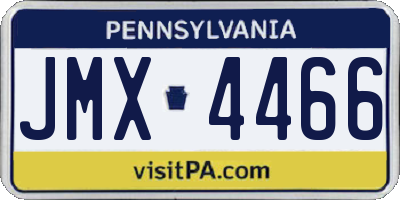 PA license plate JMX4466