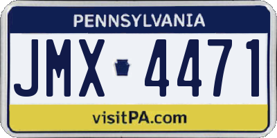 PA license plate JMX4471