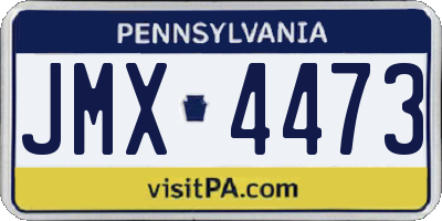 PA license plate JMX4473