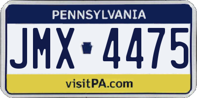 PA license plate JMX4475