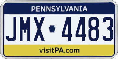 PA license plate JMX4483