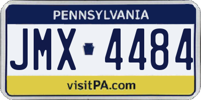 PA license plate JMX4484