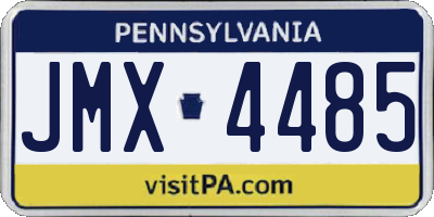 PA license plate JMX4485