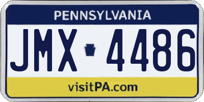 PA license plate JMX4486