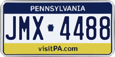 PA license plate JMX4488