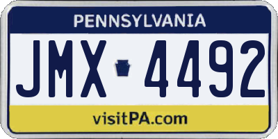 PA license plate JMX4492