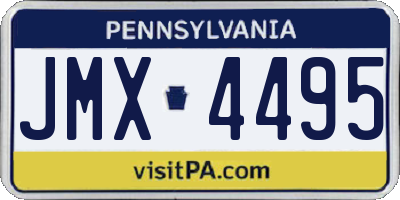 PA license plate JMX4495