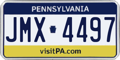 PA license plate JMX4497