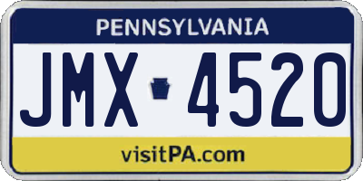 PA license plate JMX4520