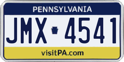 PA license plate JMX4541
