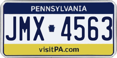 PA license plate JMX4563